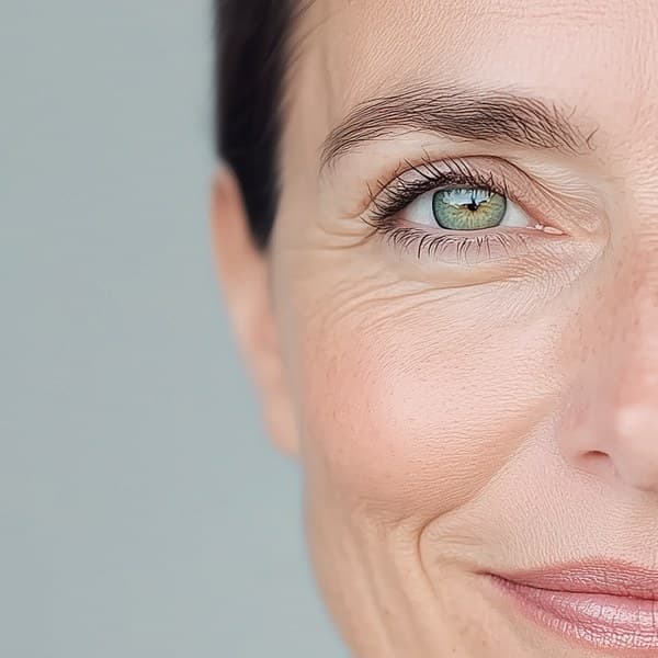 Frau, halbes Gesicht, Nahaufnahme