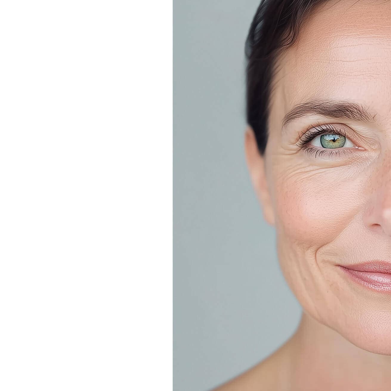 Gesichtshälfte mega menu über 45